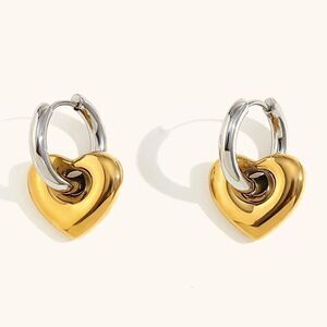 Heart hoop Earrings M1236